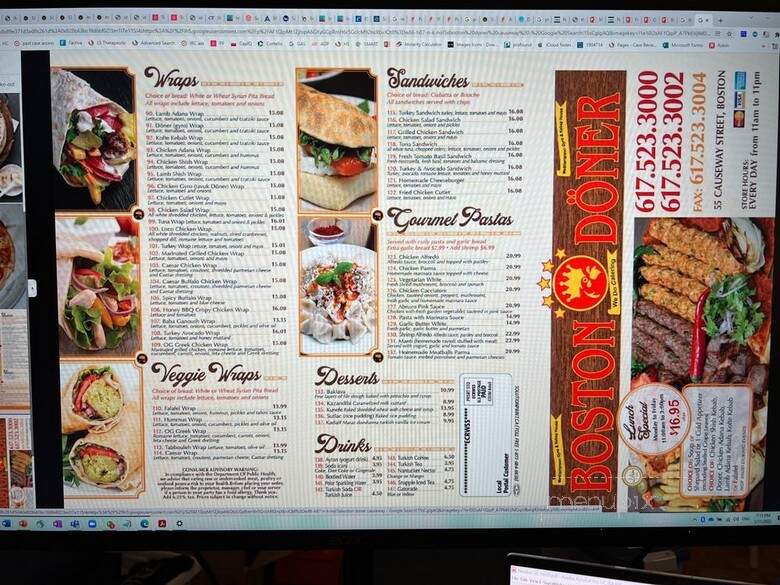 Boston Doner - Boston, MA menu_pic