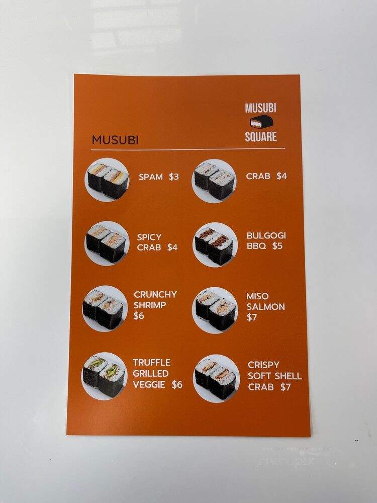 Musubi Square - Anaheim, CA menu_pic