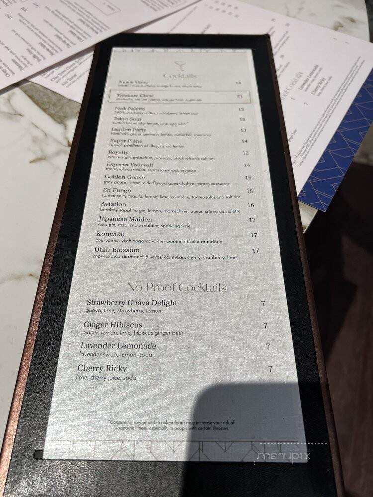 Aqua Terra Steak + Sushi - Salt Lake City, UT menu_pic