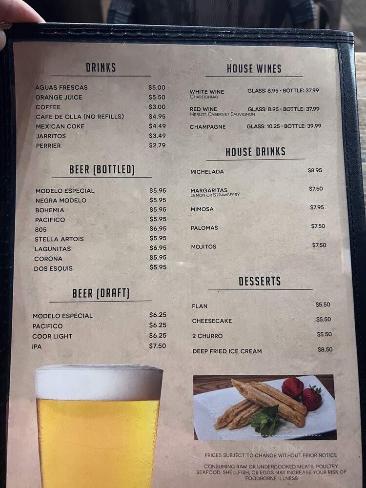 El Patio Fine Tacos and Beer - Long Beach, CA menu_pic
