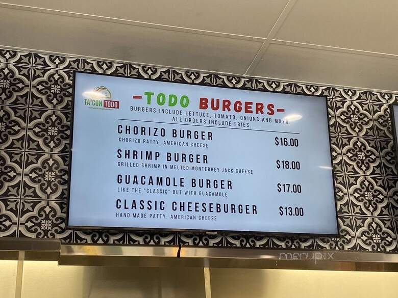 Ta'Con Todo - Livermore, CA menu_pic