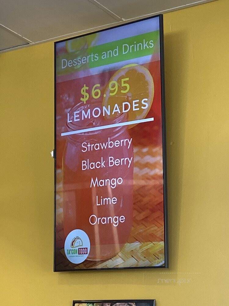 Ta'Con Todo - Livermore, CA menu_pic