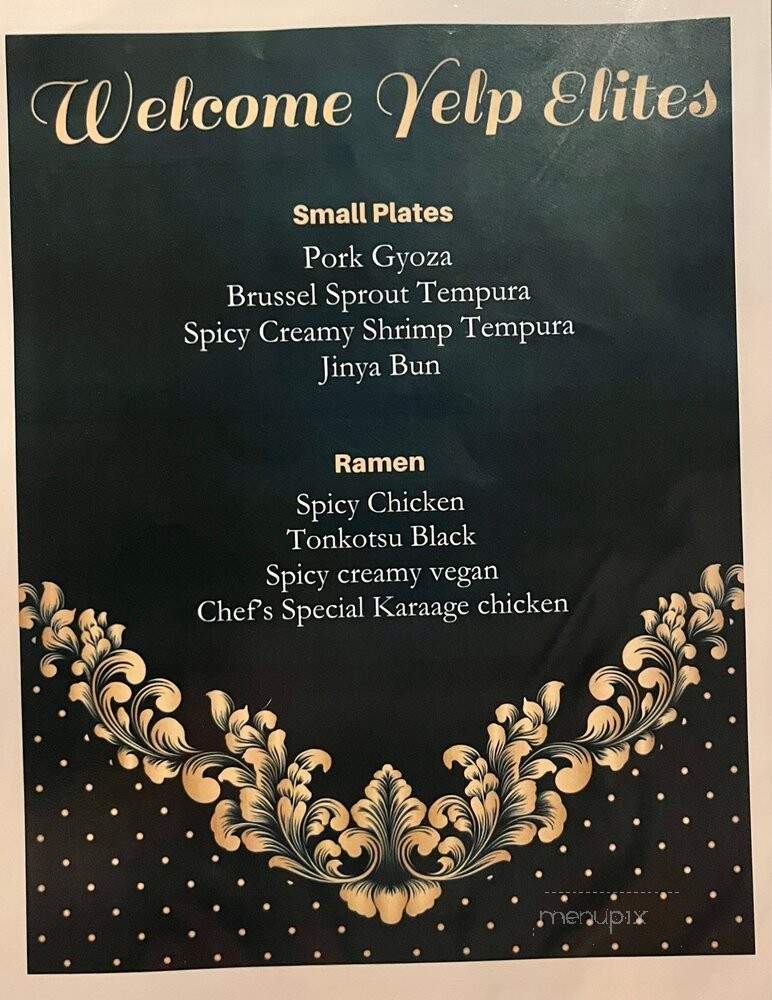 JINYA Ramen Bar - Fishers, IN menu_pic