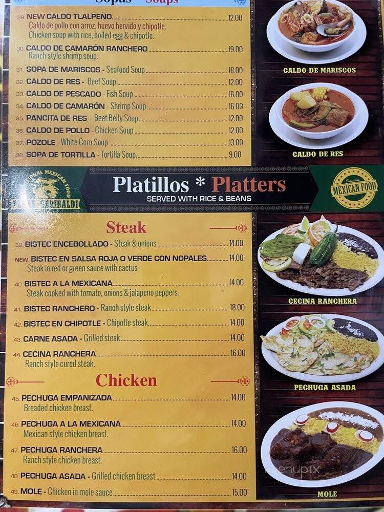 Plaza Garibaldi - Asbury Park, NJ menu_pic