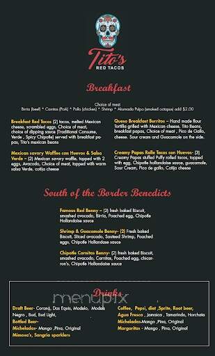 Tito's Red Tacos - Pismo Beach, CA menu_pic