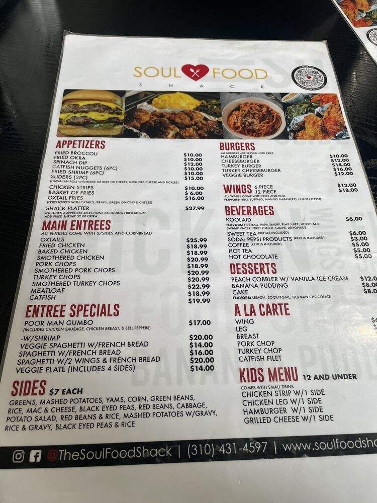 Soul Food Shack - Inglewood, CA menu_pic