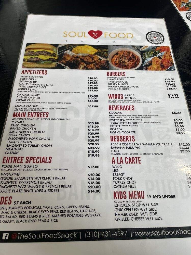Soul Food Shack - Inglewood, CA menu_pic