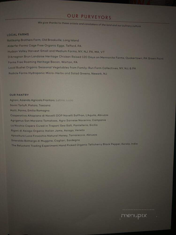 Felice - Roslyn, NY menu_pic