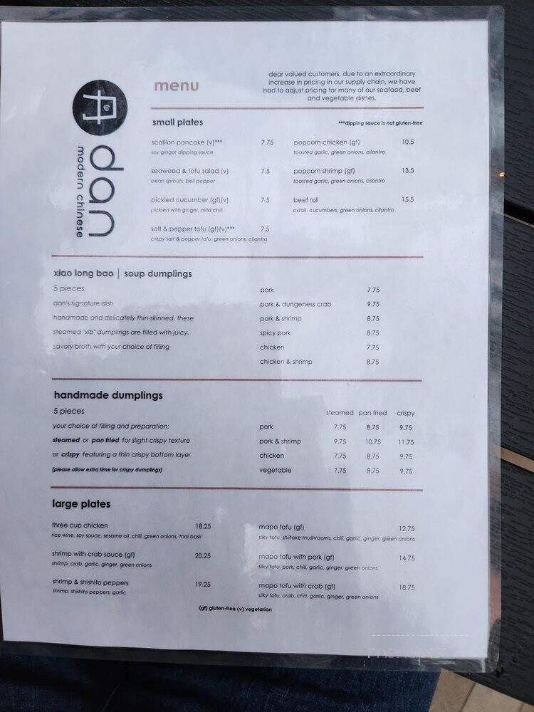 Dan Modern Chinese - Woodland Hills, CA menu_pic