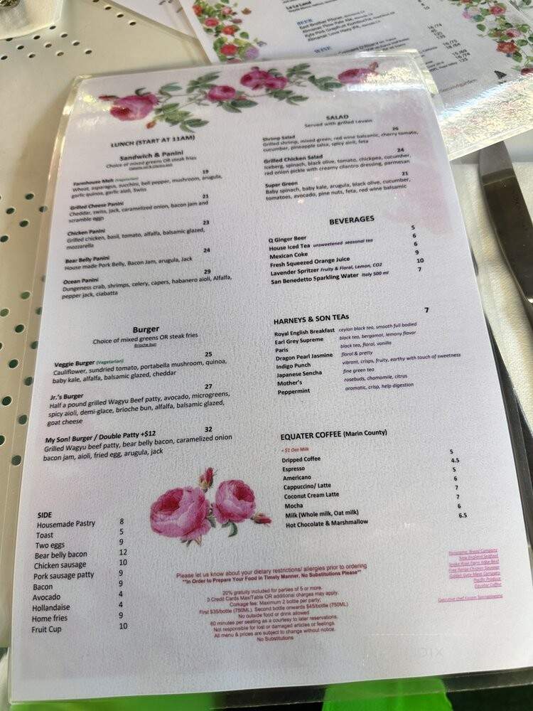 Son & Garden - Palo Alto, CA menu_pic