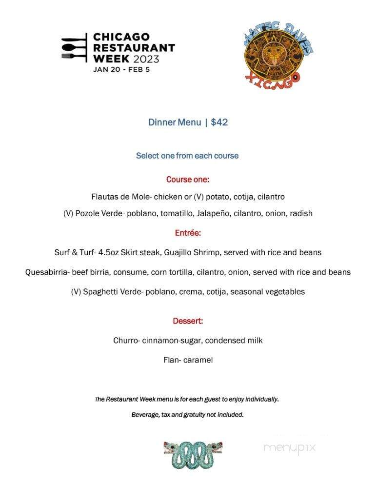 Aztec Dave's Cantina - Chicago, IL menu_pic
