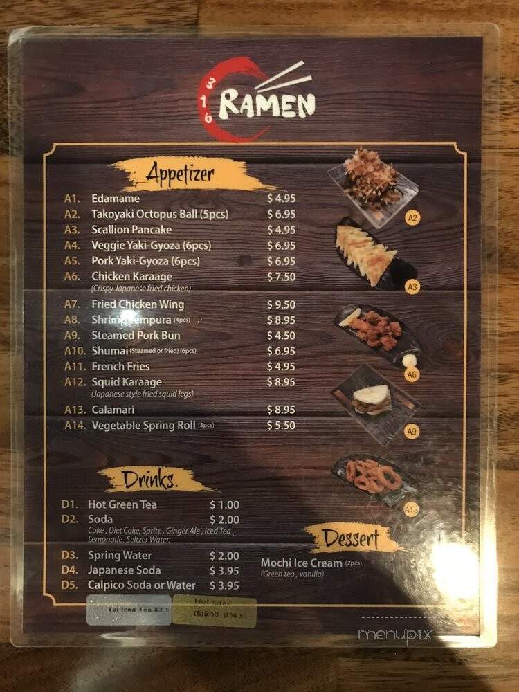 316 Ramen - North Bellmore, NY menu_pic