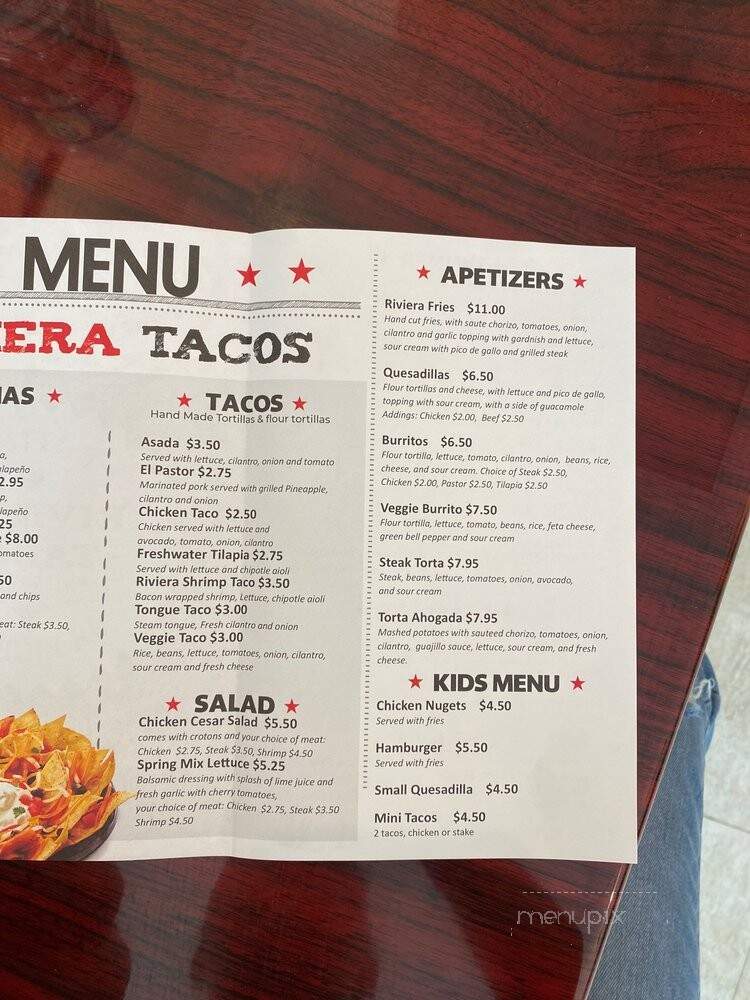 Vida Tacos - Homewood, IL menu_pic