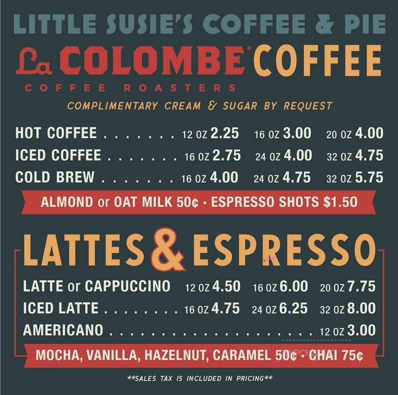 Little Susie's Coffee & Pie - Philadelphia, PA menu_pic