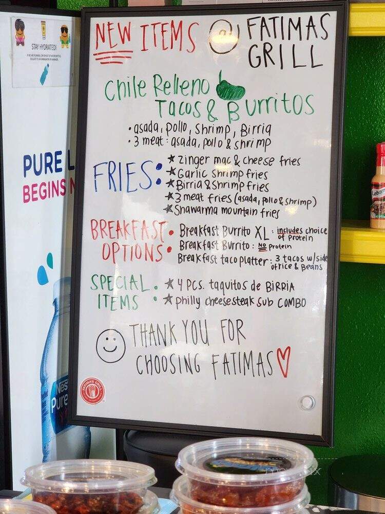 Fatimas Grill - Montebello, CA menu_pic