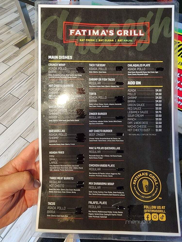 Fatimas Grill - Montebello, CA menu_pic