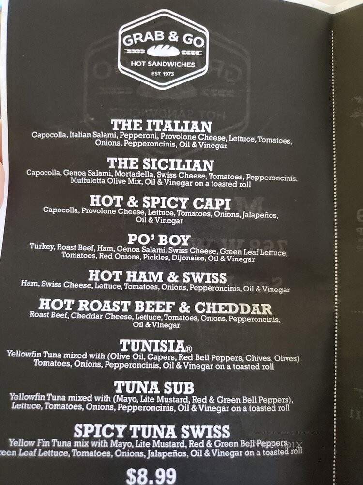Grab & Go Subs - San Diego, CA menu_pic