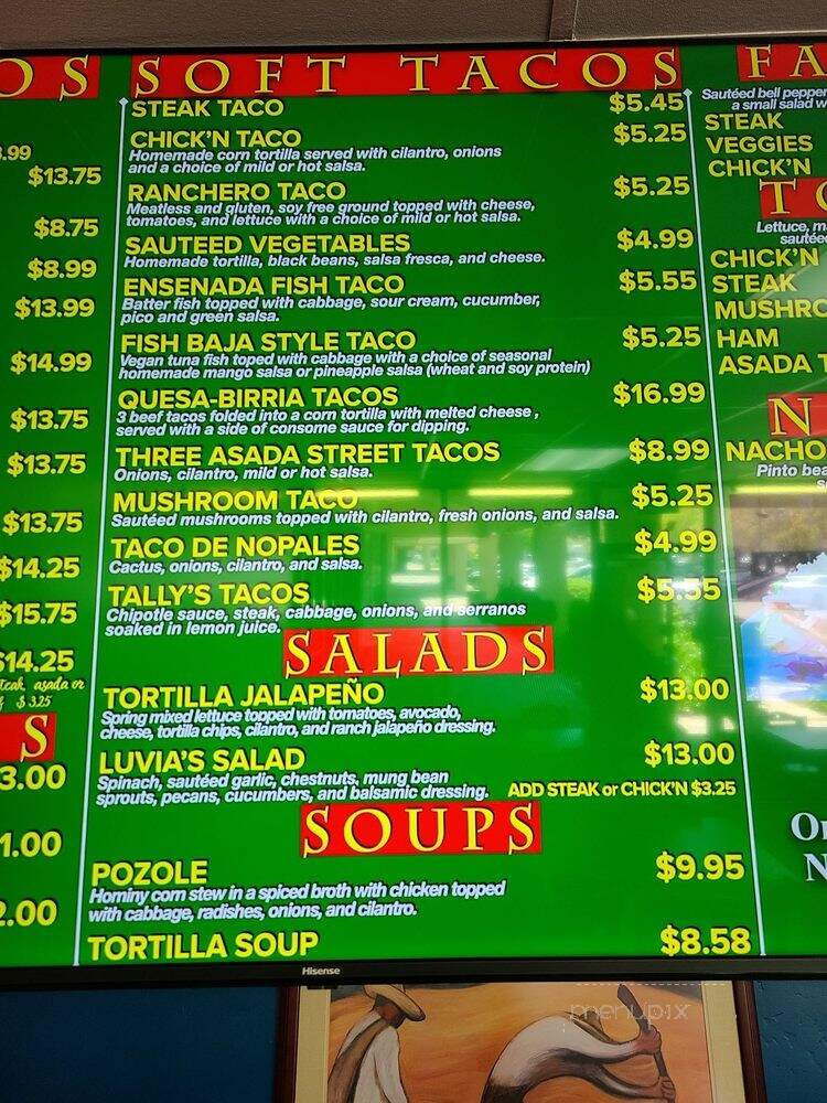 El Cantaro - Sacramento, CA menu_pic