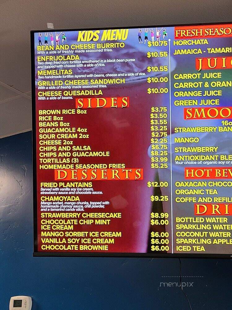 El Cantaro - Sacramento, CA menu_pic