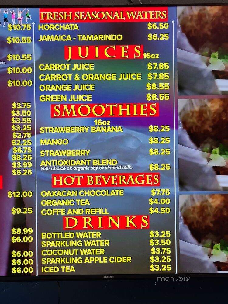 El Cantaro - Sacramento, CA menu_pic