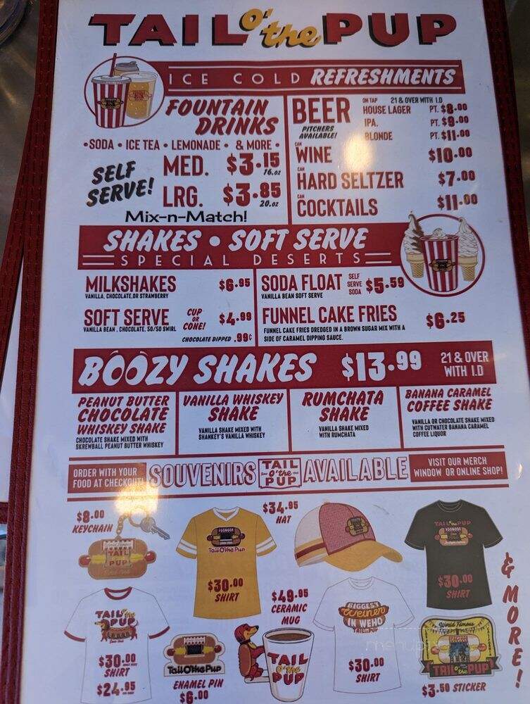 Tail o' the Pup - West Hollywood, CA menu_pic