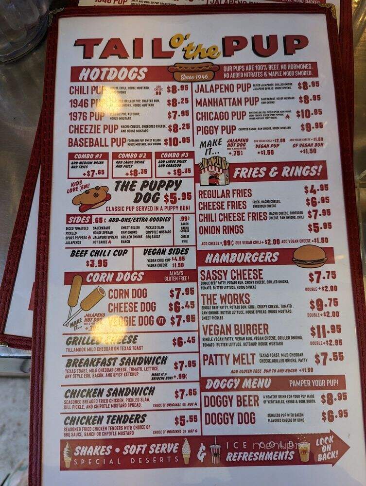 Tail o' the Pup - West Hollywood, CA menu_pic
