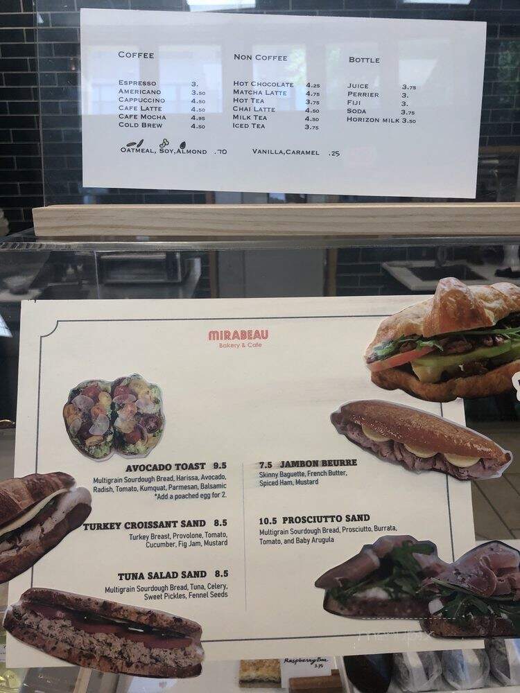 Mirabeau - Rockville, MD menu_pic