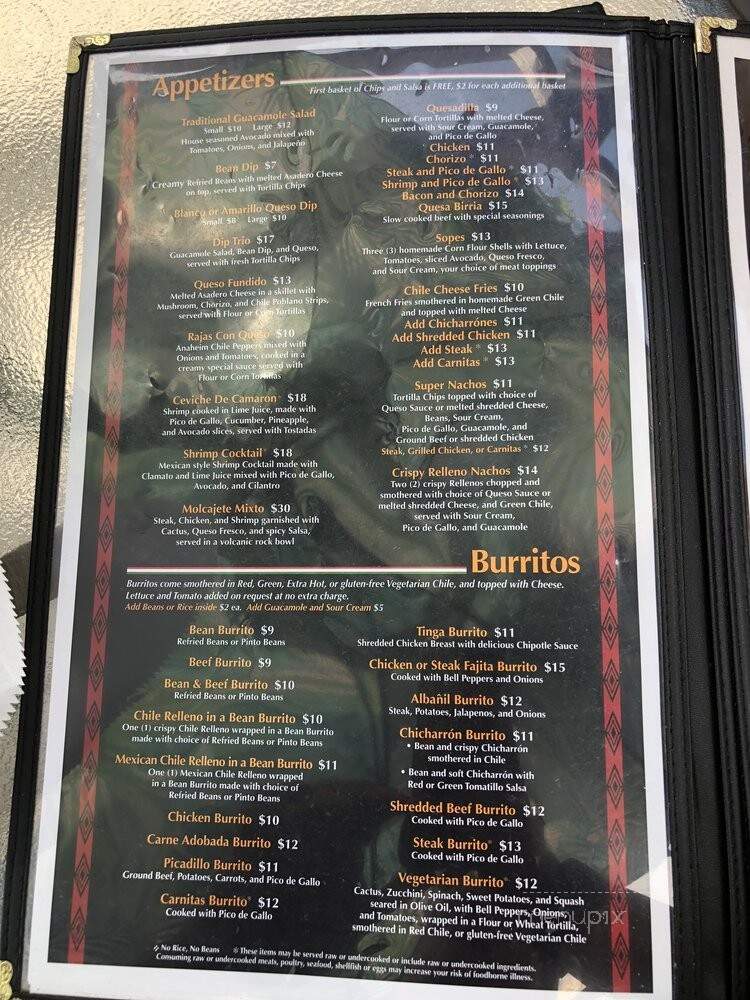 Chula On Broadway - Englewood, CO menu_pic
