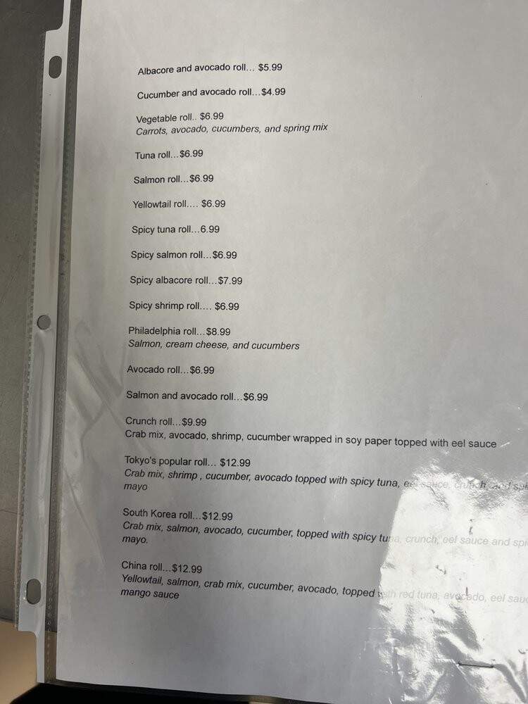 Tokyo Sushi and More - Tempe, AZ menu_pic