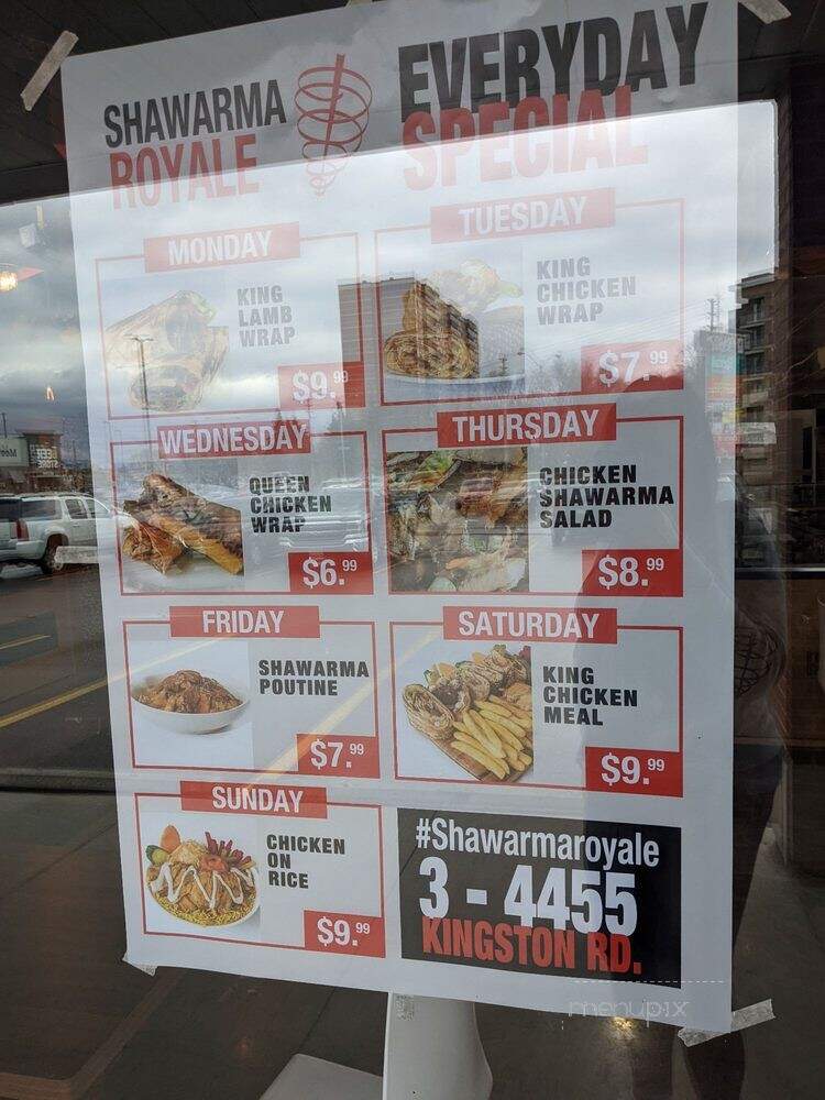 Shawarma Royale - Toronto, ON menu_pic