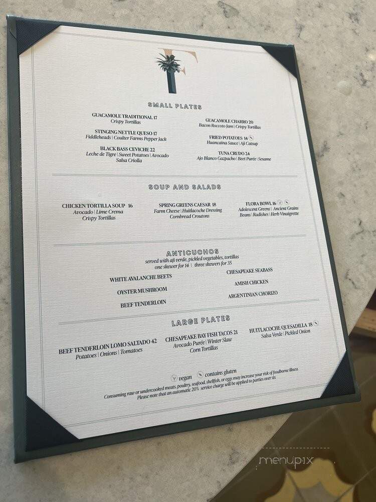 Flora Flora - Washington, DC menu_pic