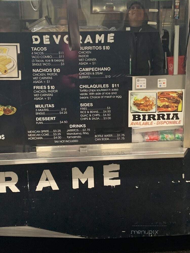 Devorame - Los Angeles, CA menu_pic
