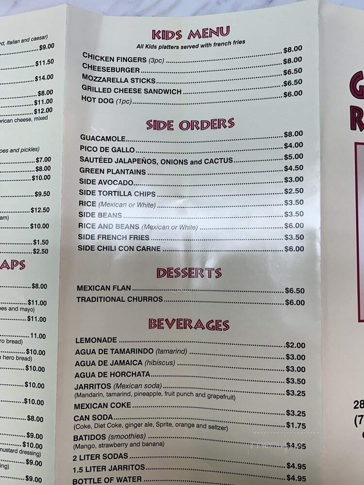 Delfis Grandmas Cooking - Keansburg, NJ menu_pic