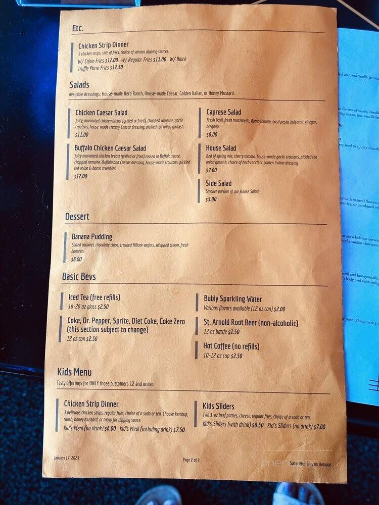 Brew Aleworks - Granbury, TX menu_pic