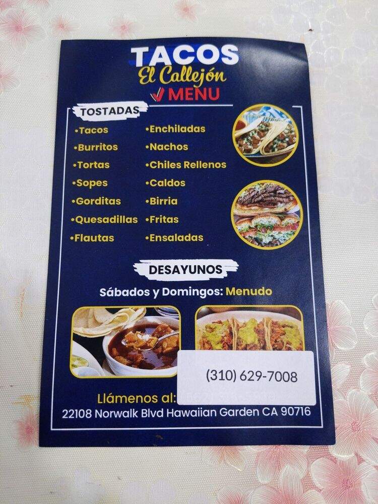 TC Tacos - Hawaiian Gardens, CA menu_pic