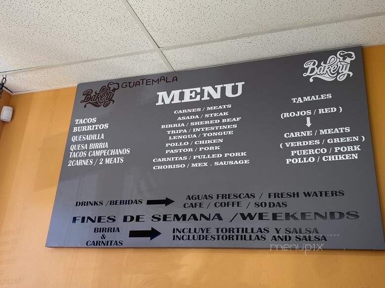 Guatemala Bakery La Benedicion Bakery - Indianapolis, IN menu_pic