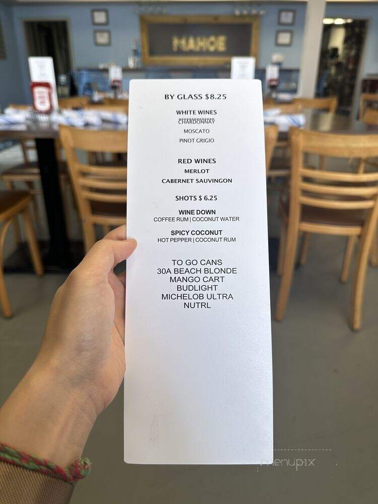 Blue Mahoe - Destin, FL menu_pic