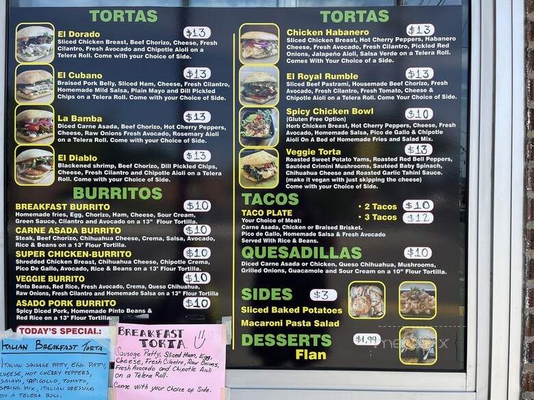 El Pirata Tortas Y Burritos - Seattle, WA menu_pic