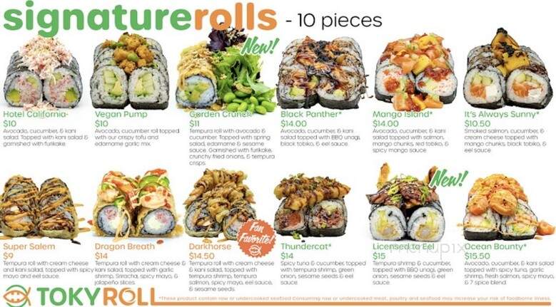 Tokyroll Sushi & Poke - Portland, OR menu_pic