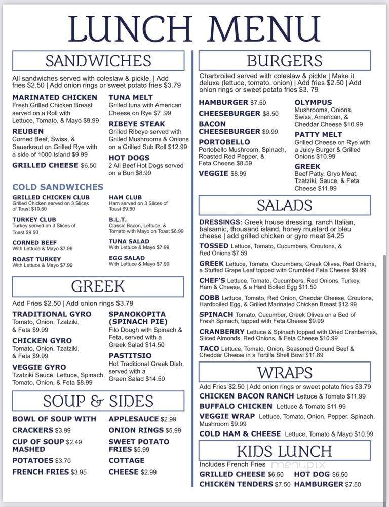 Olympus Diner - Kingman, AZ menu_pic