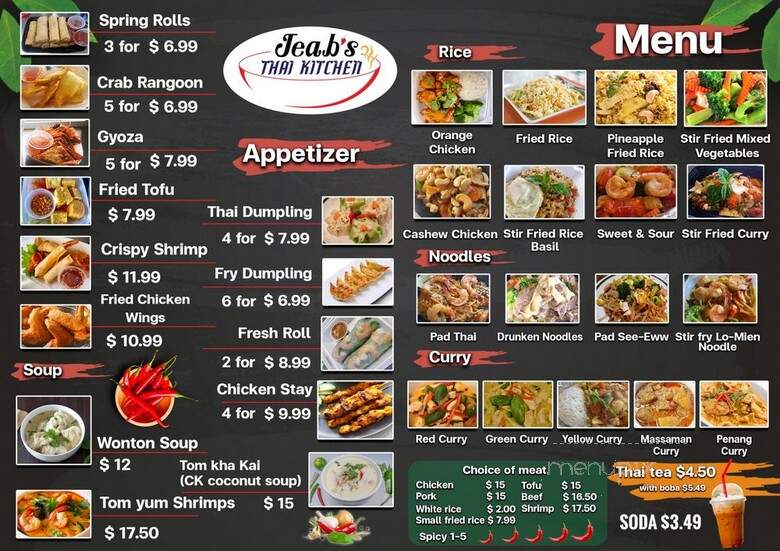 Jeab's Thai Kitchen - Tioga, ND menu_pic