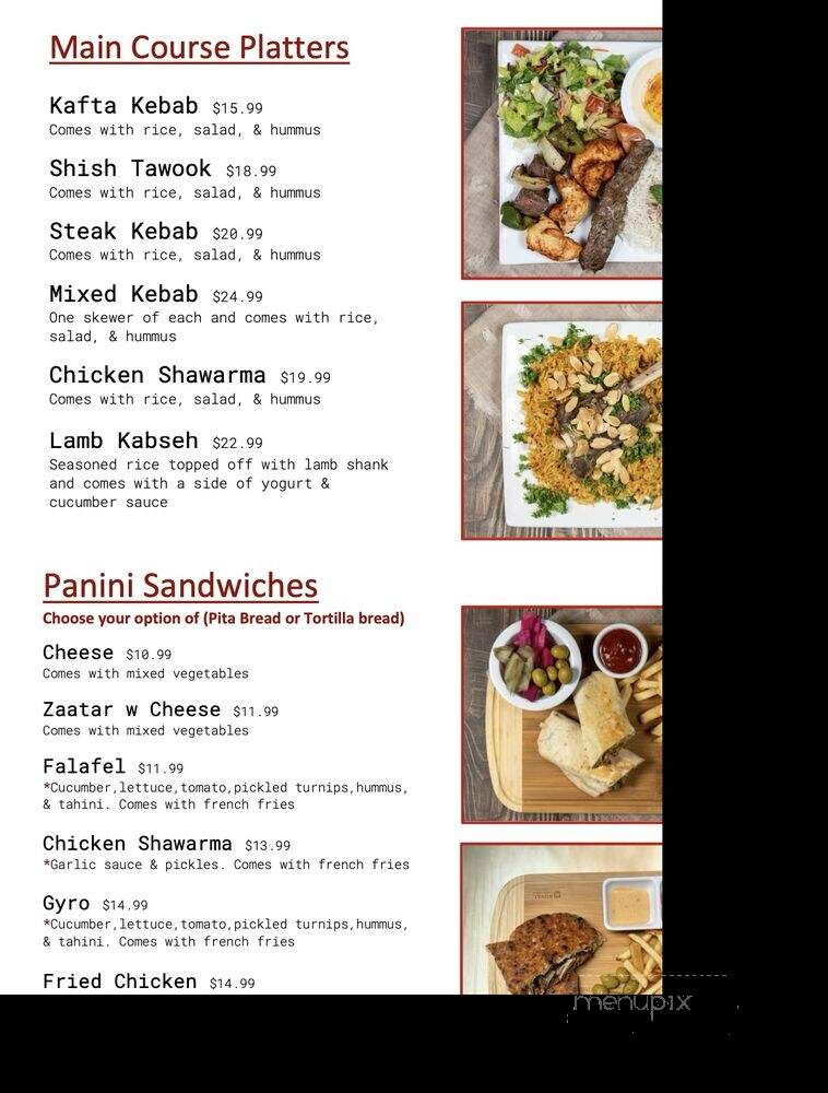 Layali El Sham - Anaheim, CA menu_pic