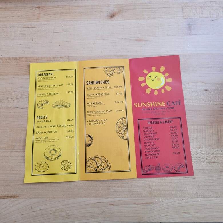 Sunshine Cafe - Queens, NY menu_pic