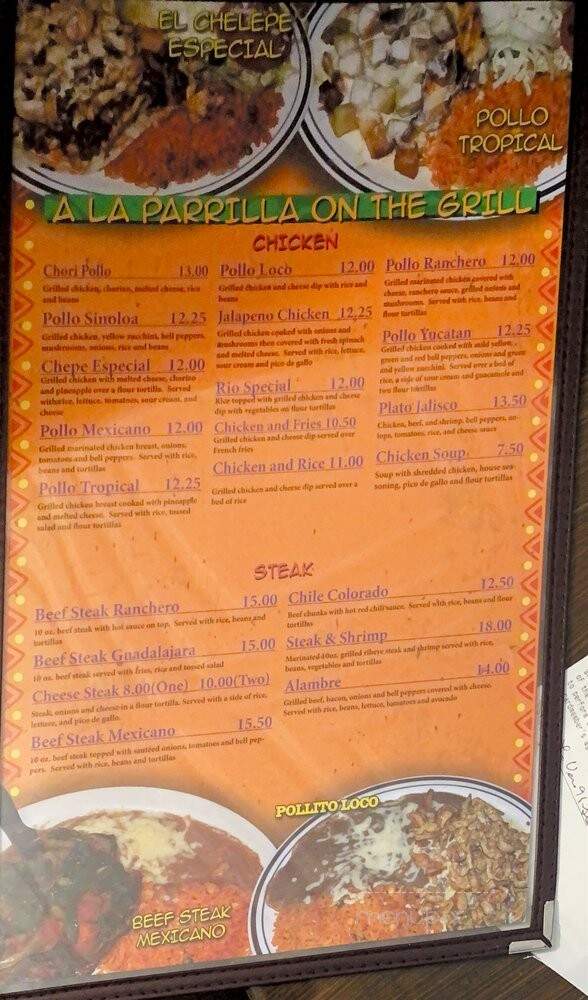 Rio Grande Bar and Grill - Hannibal, MO menu_pic