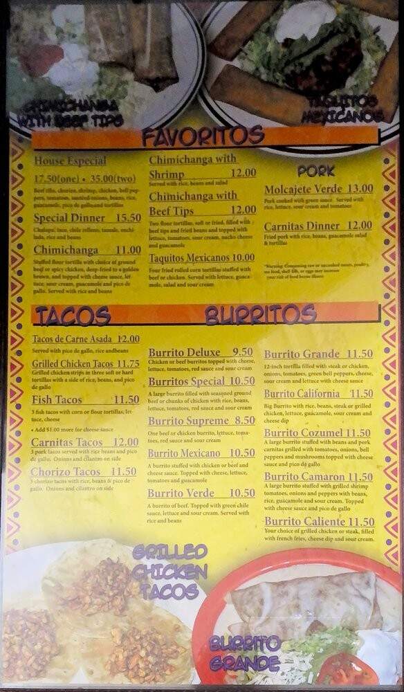 Rio Grande Bar and Grill - Hannibal, MO menu_pic