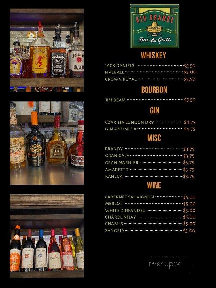 Rio Grande Bar and Grill - Hannibal, MO menu_pic