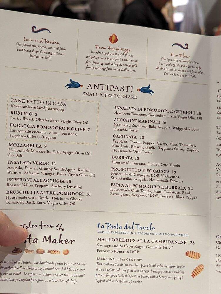 Il Pastaio at Eataly - Dallas, TX menu_pic