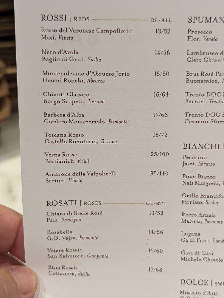 Il Pastaio at Eataly - Dallas, TX menu_pic