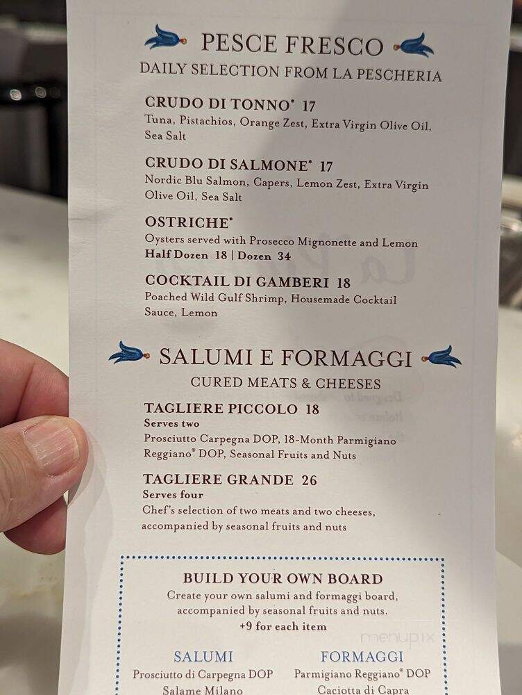 Il Pastaio at Eataly - Dallas, TX menu_pic