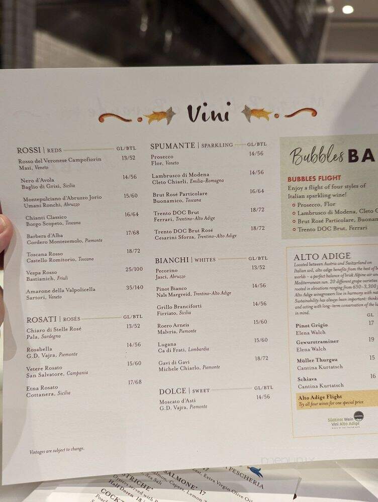 Il Pastaio at Eataly - Dallas, TX menu_pic